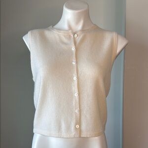 NWT House of Harlow 1960 white Cashmere Sweater Vest small